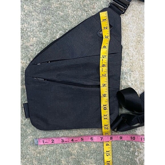 NIID CrossBody Sling Bag Black/Gray - Navy Blue Interior - Secure Adjustable - Picture 7 of 7